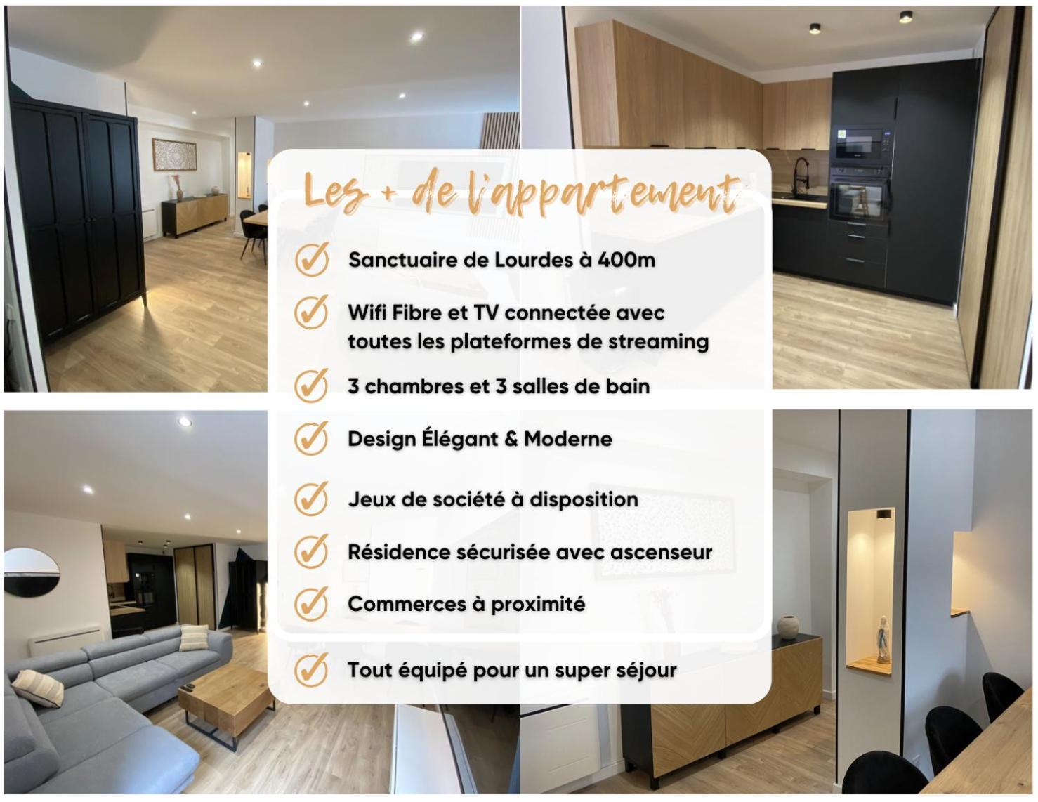 Madonna Elegance, Proche Sanctuaire, 95M2 Apartment Lourdes Exterior foto